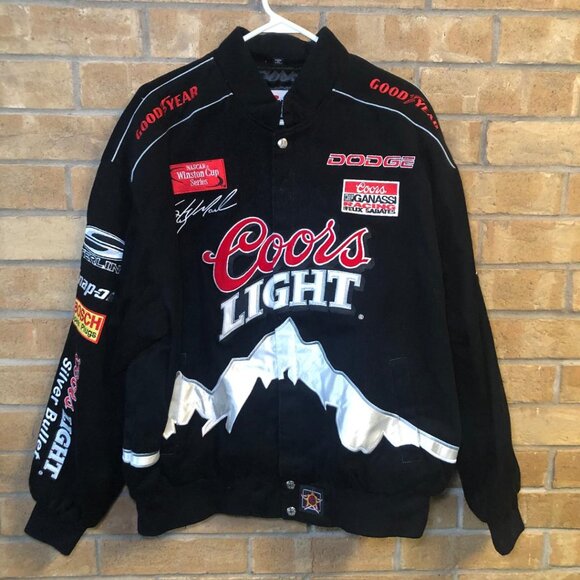 Coors Light Racing Jacket Men XL Chase Authentic Sterling Marlin NASCAR - Picture 1 of 8
